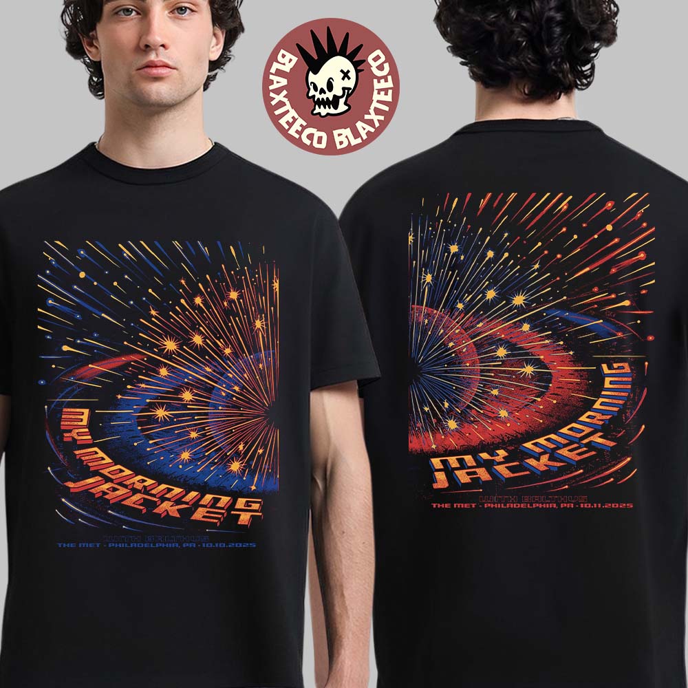 My Morning Jacket Philadelphia PA 2025 Night 1 And 2 Combined Venue Poster At The Met On October 10 And 11 2025 Two Sided T-Shirt