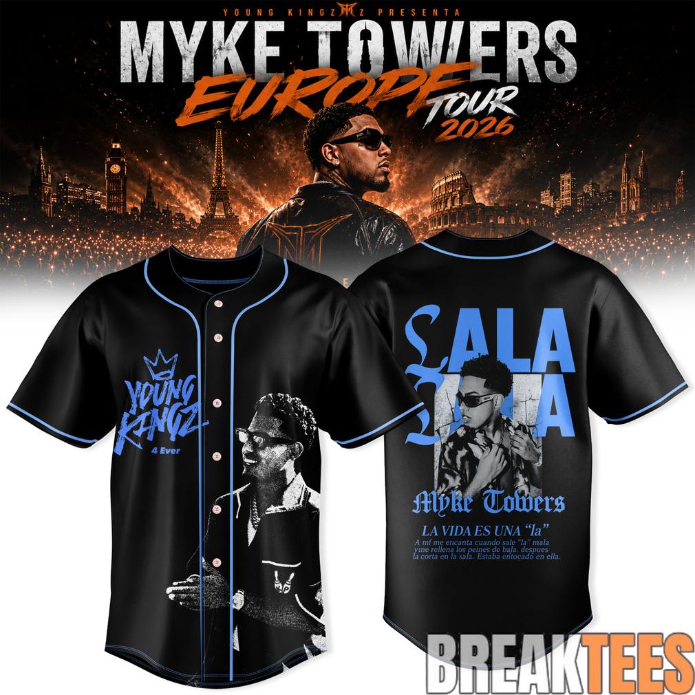 Myke Towers ‘Young Kingz’ World Tour Baseball Jersey