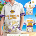 Los Angeles Lakers Hawaiian Shirt NBA Baseball Time