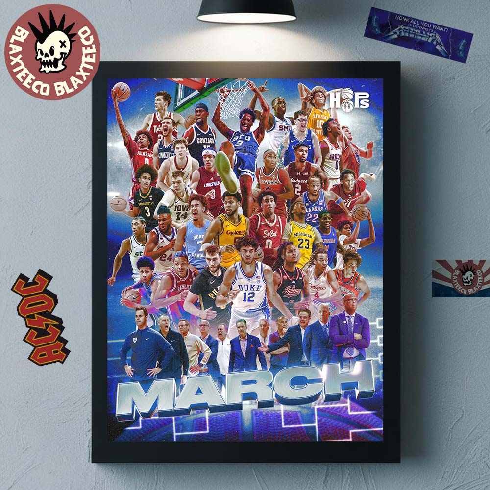 NCAA March Madness 2026 Men’s Basketball March Is Here Here Baby Home Decor Poster Canvas