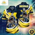 Michigan Wolverines Hawaiian Shirt Horror Icons Freddy Jason Chucky