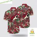 Arizona Coyotes Hawaiian Shirt Tropical Leaf Summer Shirt