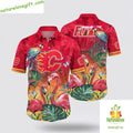Calgary Flames Hawaiian Shirt Tropical Parrot Flamingo Summer Fan Gear