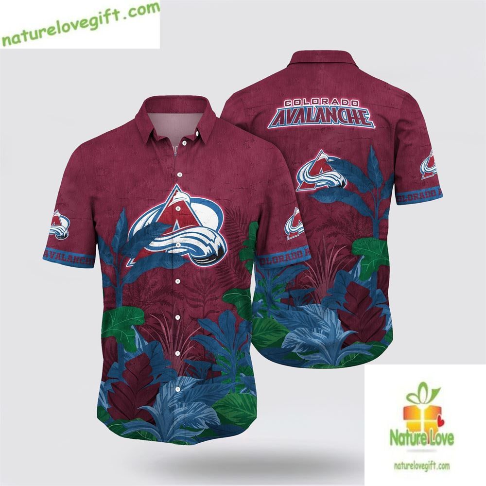 Colorado Avalanche Tropical Hawaiian Shirt Summer Forest LV UBE28FQE