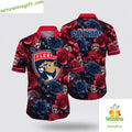 Florida Panthers Hawaiian Shirt Tropical Rose Summer Tee LV TGCX10J1