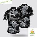 Los Angeles Kings Hawaiian Shirt Tropical Rose Summer Aloha Shirt
