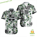Los Angeles Kings Hockey Hawaiian Shirt Tropical Button Up