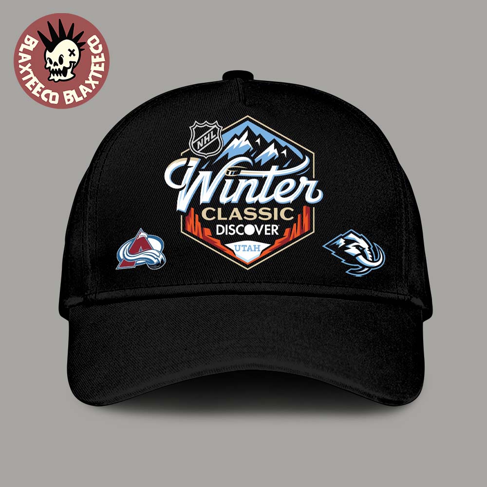 NHL Winter Classic 2027 Discover Utah Logo Colorado Avalanche Vs Utah Mammoth Cap Hat Snapback