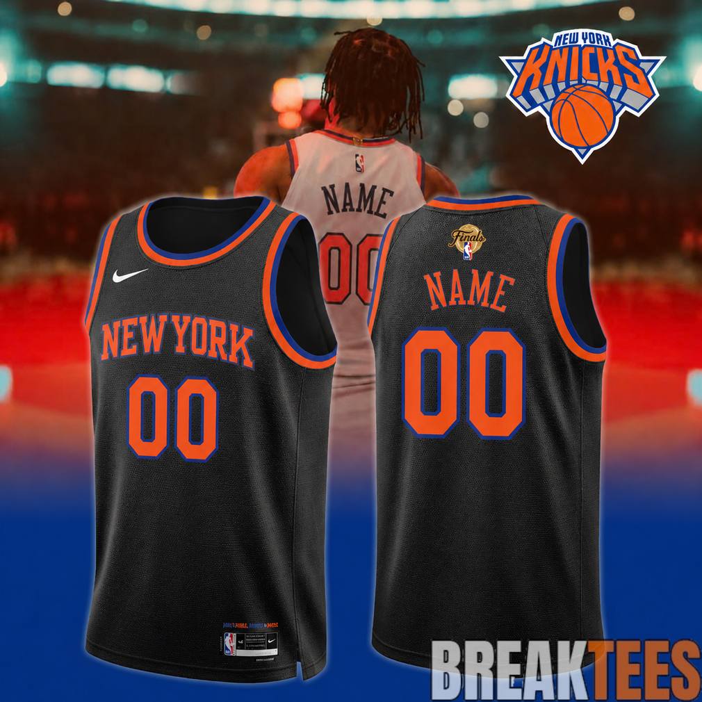 NY Knicks Jalen Brunson #11 Finals 2026 Custom Jersey Black