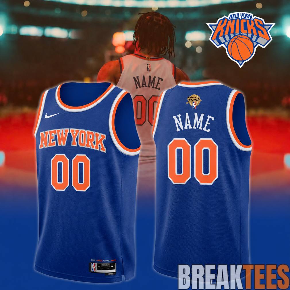 NY Knicks Jalen Brunson #11 Finals 2026 Custom Jersey Blue