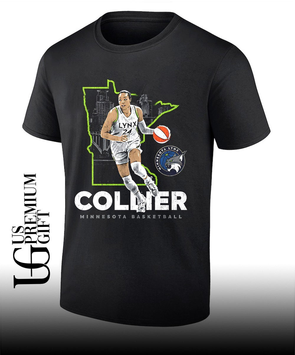 Napheesa Collier Minnesota Lynx WNBA Map Skyline shirt