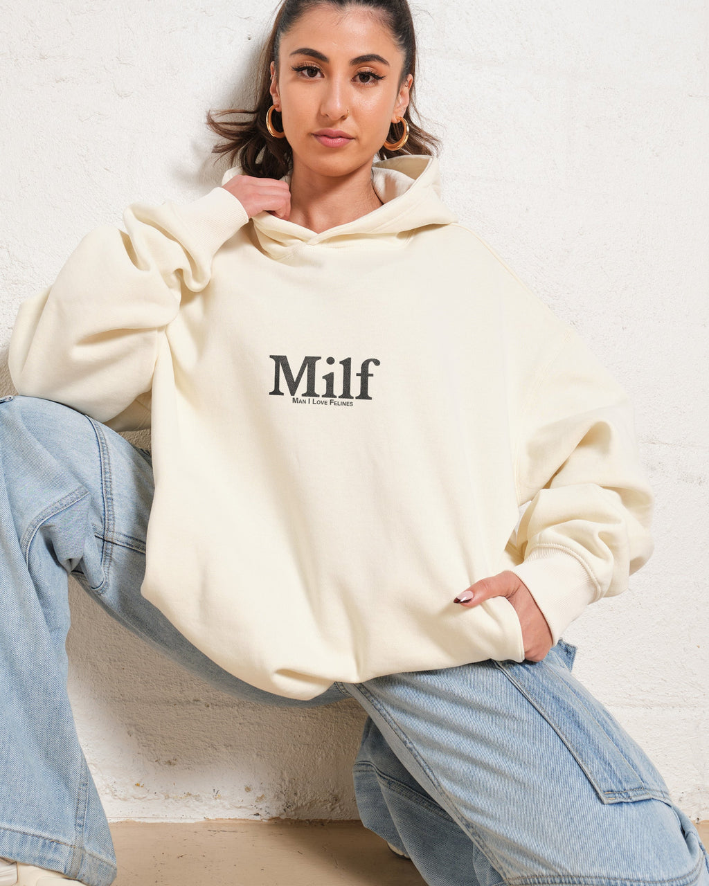 Man I Love Felines Front and Back Hoodie