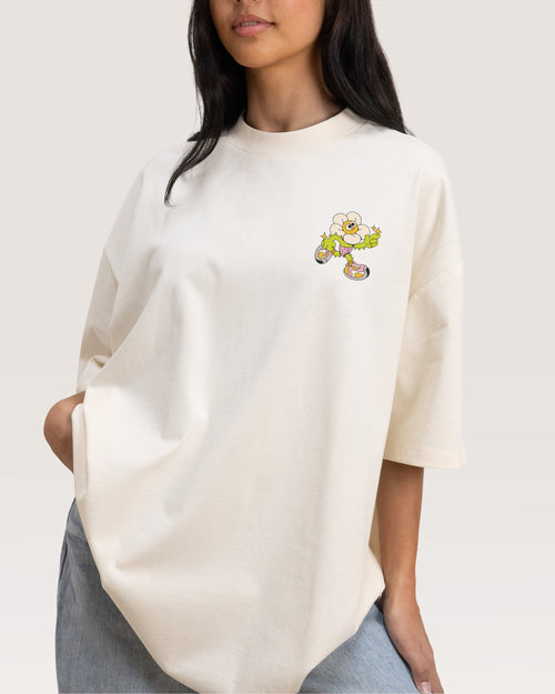 Among the Daisies Front and Back Oversized Tee