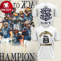 Navy Midshipmen Football Back-to-Back CIC Trophy Champions 2025 Two Sided Shirt