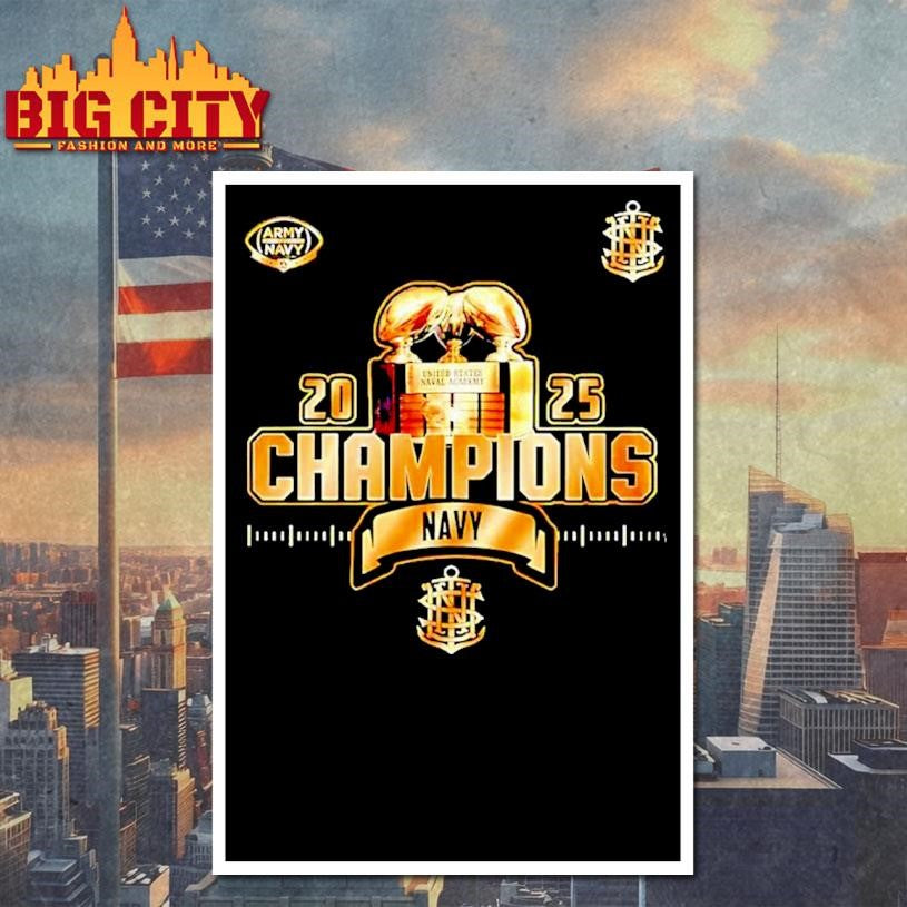 Navy Midshipmen Special CIC trophy Champions 2025 Shirt