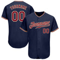 Custom Navy Crimson-City Cream Authentic Baseball Jersey