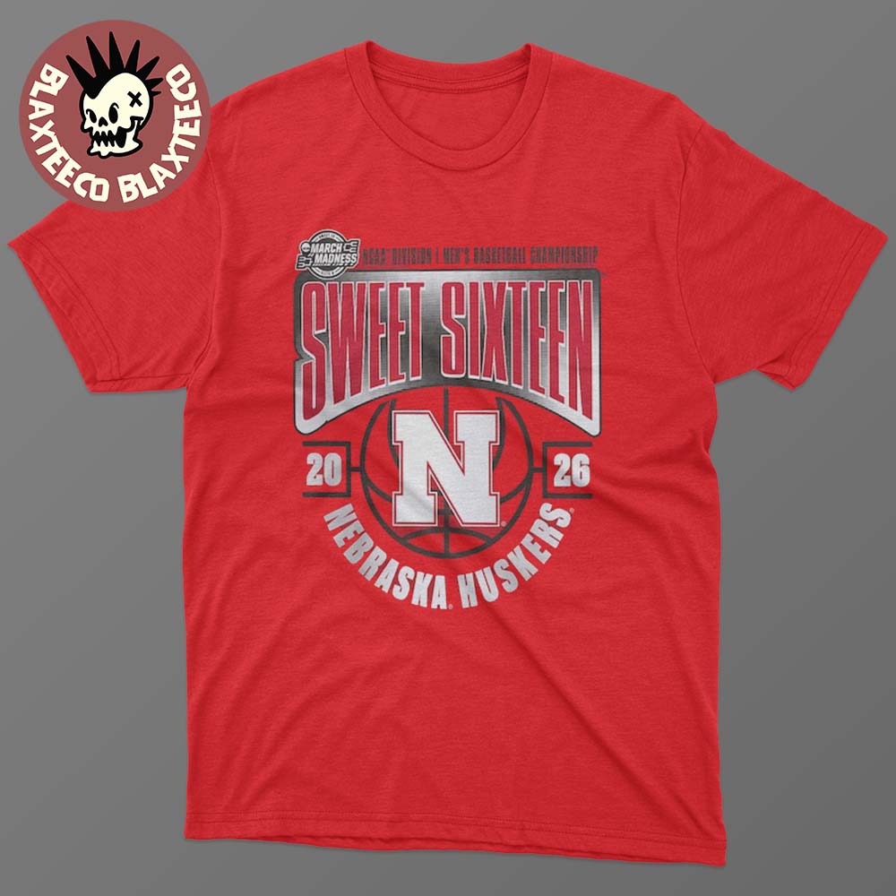 Nebraska Huskers Men’s Basketball 2026 NCAA March Madness Sweet 16 T-Shirt