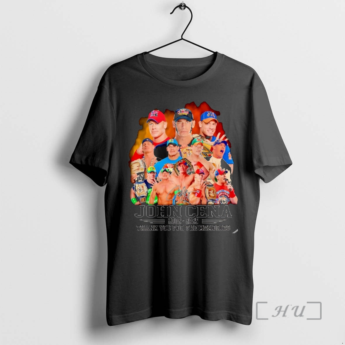 New John Cena 2002 2025 Thank You For The Memories Signature Christmas Premium T Shirts