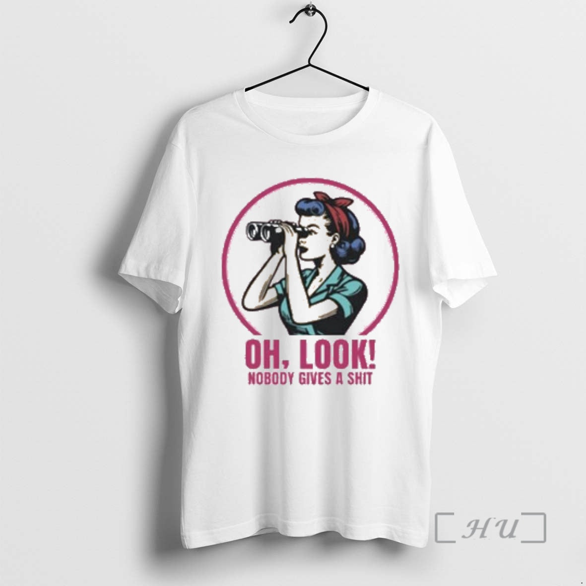 New Oh Look Nobody Gives A Shit Circle White