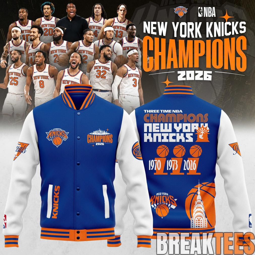 New York Knicks 3 Time NBA Champions Bomber Jacket