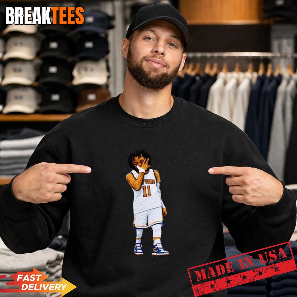 New York Knicks Jalen Brunson Baby Basketball Graphic T-Shirt