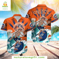 New York Mets Hawaiian Shirt Skeleton Wave Rider Aloha Baseball Apparel