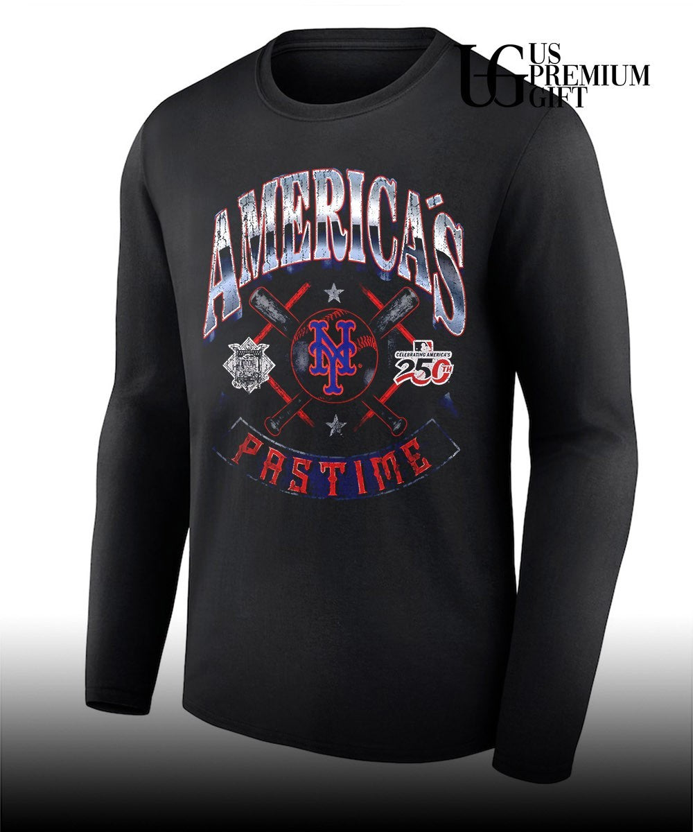 New York Mets baseball Americana 250th Pastime celebrating logo shirt