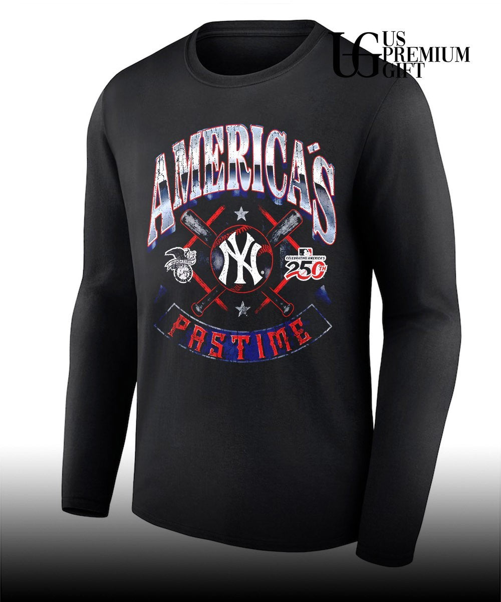 New York Yankees baseball Americana 250th Pastime celebrating logo shirt