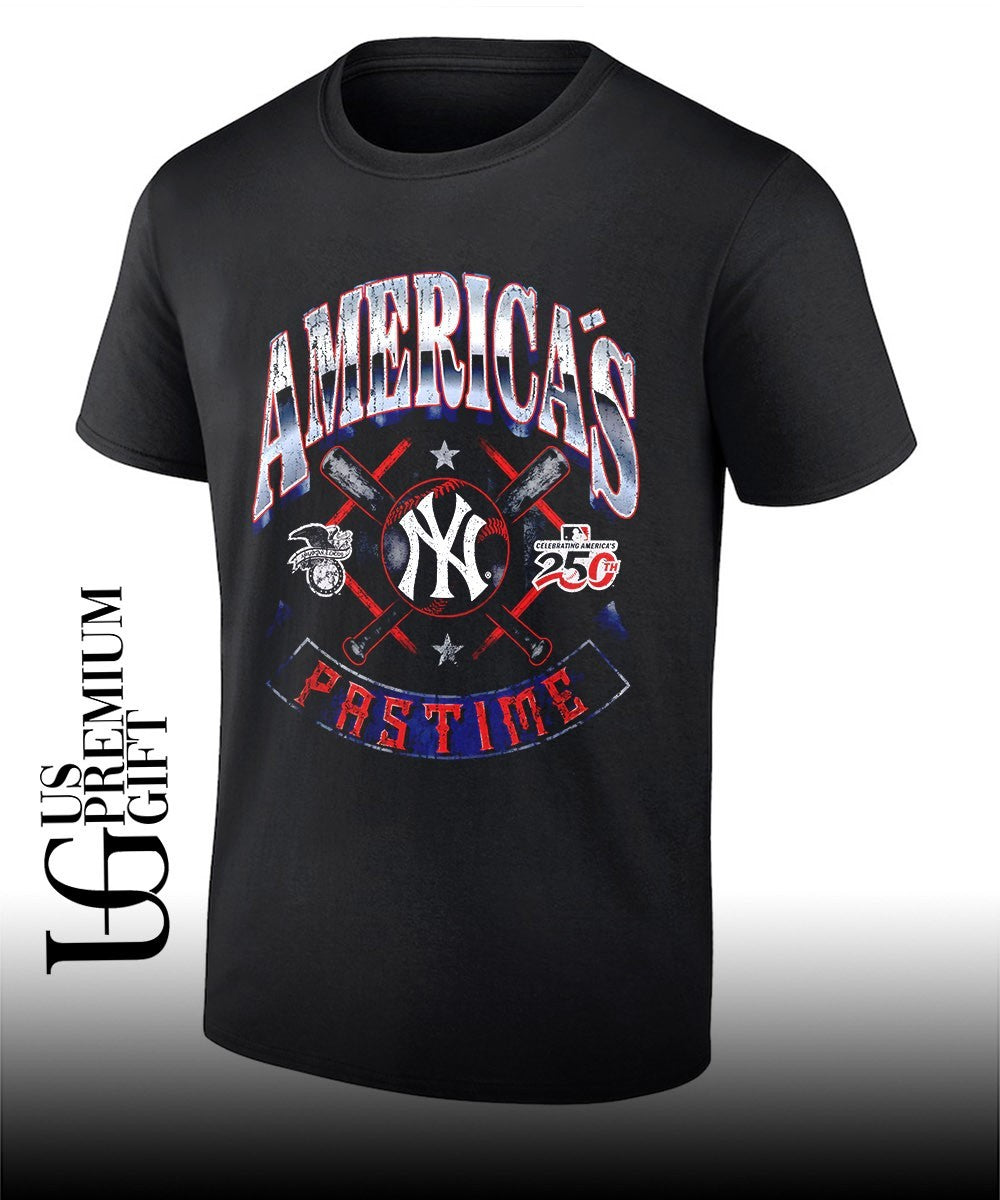 New York Yankees baseball Americana 250th Pastime celebrating logo shirt