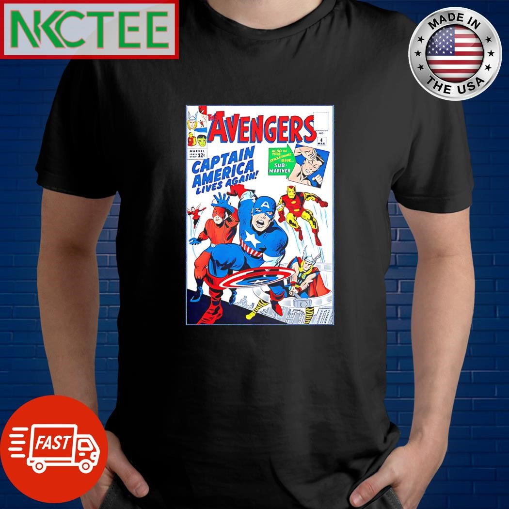 Nice Avengers Captain America Lives Again Issue #4 comic shirt