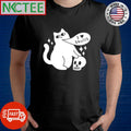 Nice Cat I love skulls heart shirt