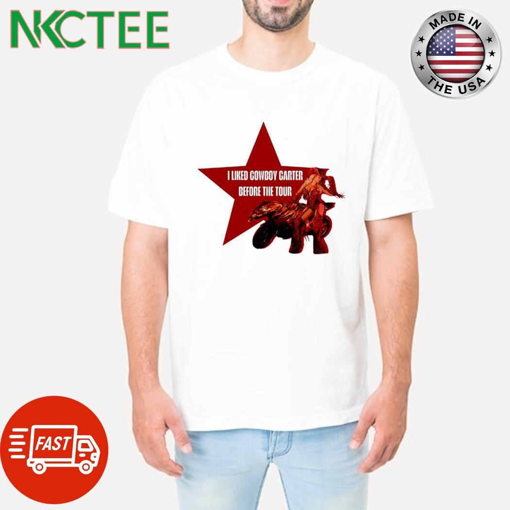 Nice I liked Cowboy Carter before the tour star moto shirt