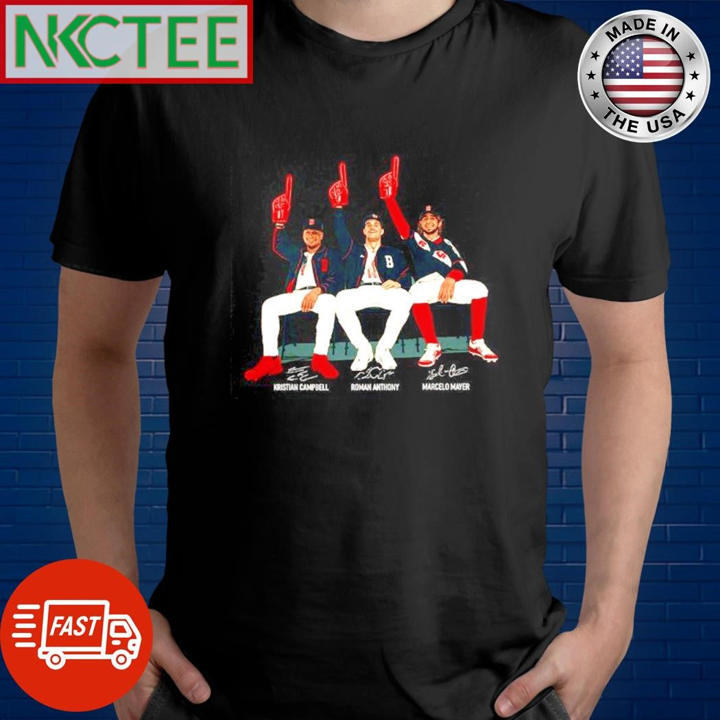 Nice Kristian Campbell Roman Anthony Marcelo Mayer photo signature shirt