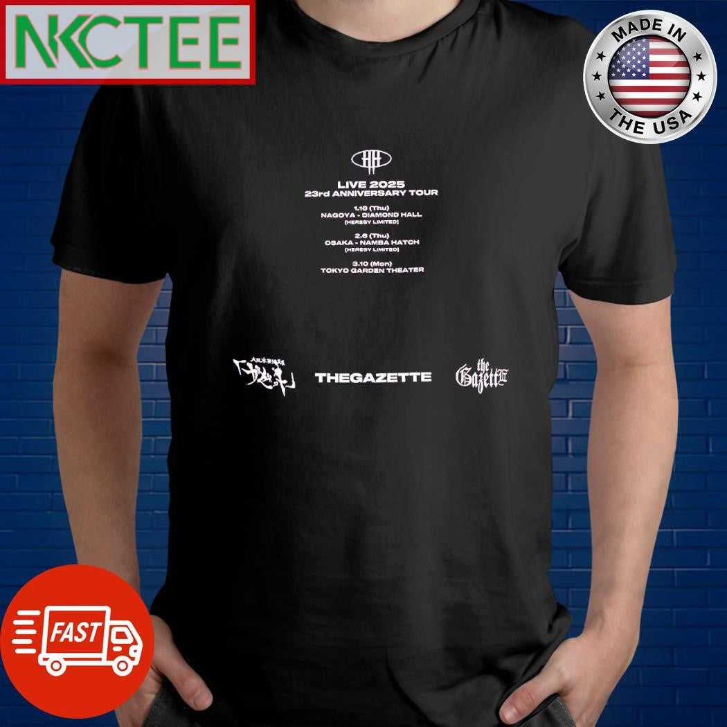 Nice Live 2025 23rd Anniversary Tour 1.16 Thu Nagoya Diamond Hall The Gazette shirt