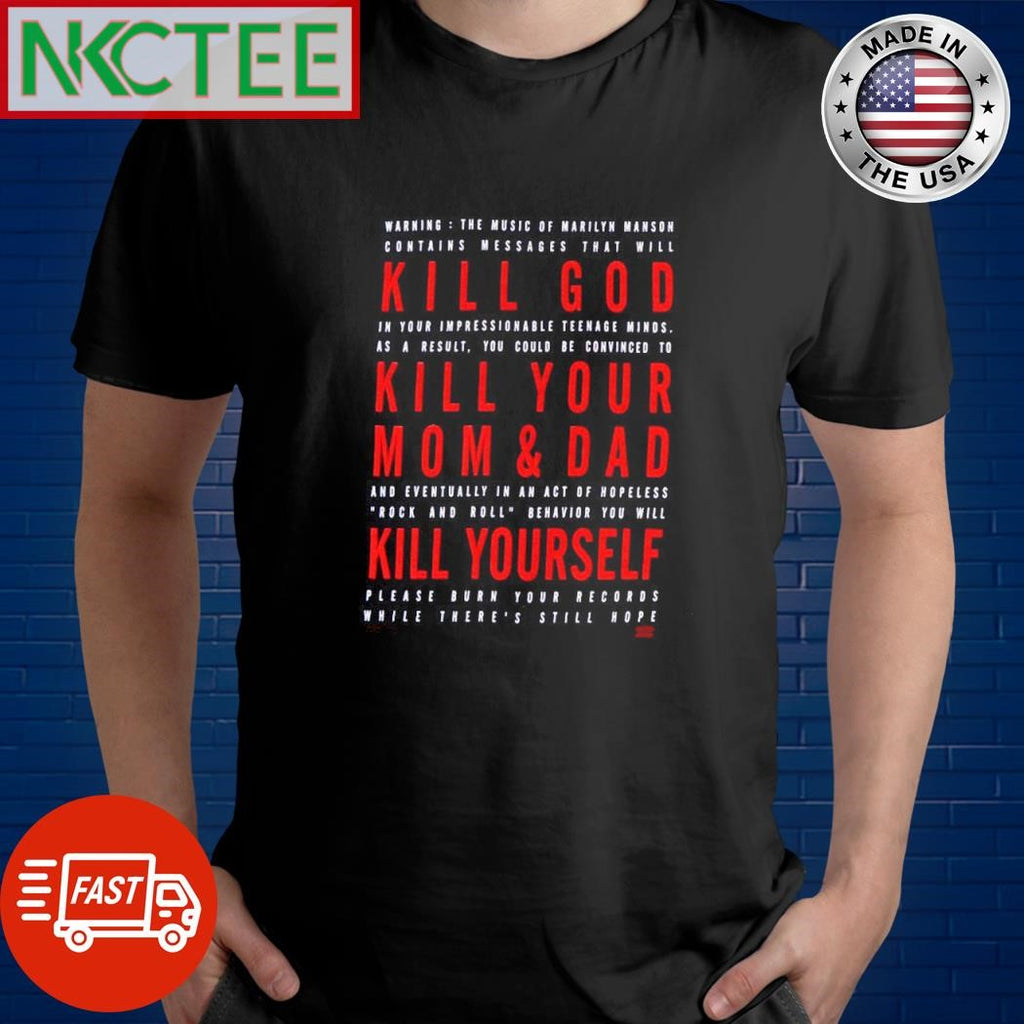 Nice Marilyn Manson Kill God shirt
