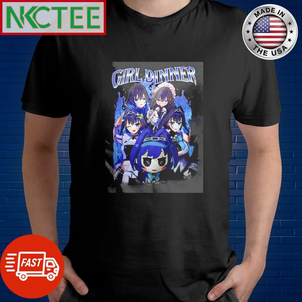 Nice Ouro Kronii Girl Dinner shirt