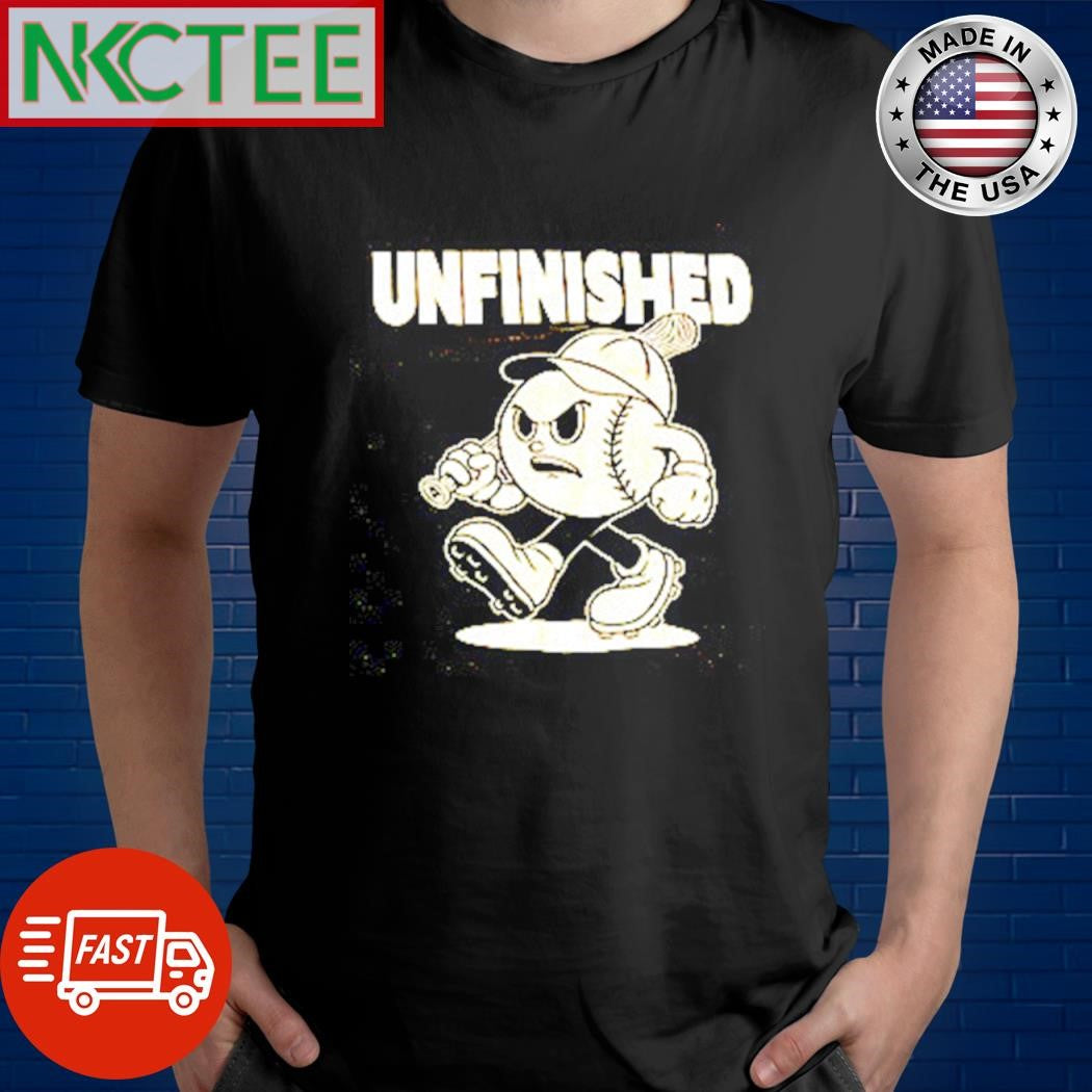 Nice Unfinished baseball cartoon shirt