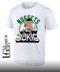 Nikola Jokic Denver Nuggets playing basketball NBA caricature graphic shirt