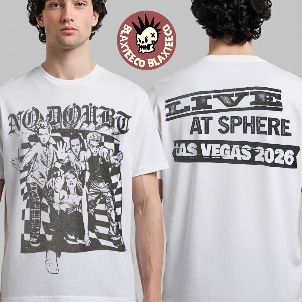 No Doubt Live At Sphere Las Vegas 2026 Concert Merch Tee On May And June 2026 Black And White Checkerboard T-Shirt