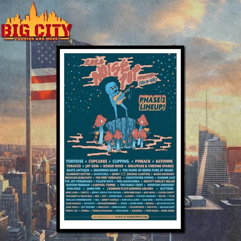 Noise Pop Festival Feb 19-Mar 1 2026 In San Francisco CA Poster Shirt