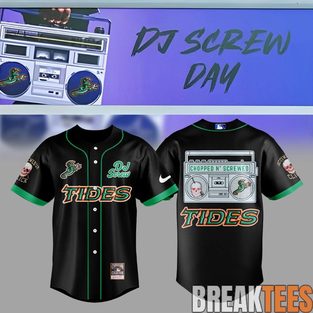 Norfolk Tides x DJ Screw Day Special Baseball Jersey