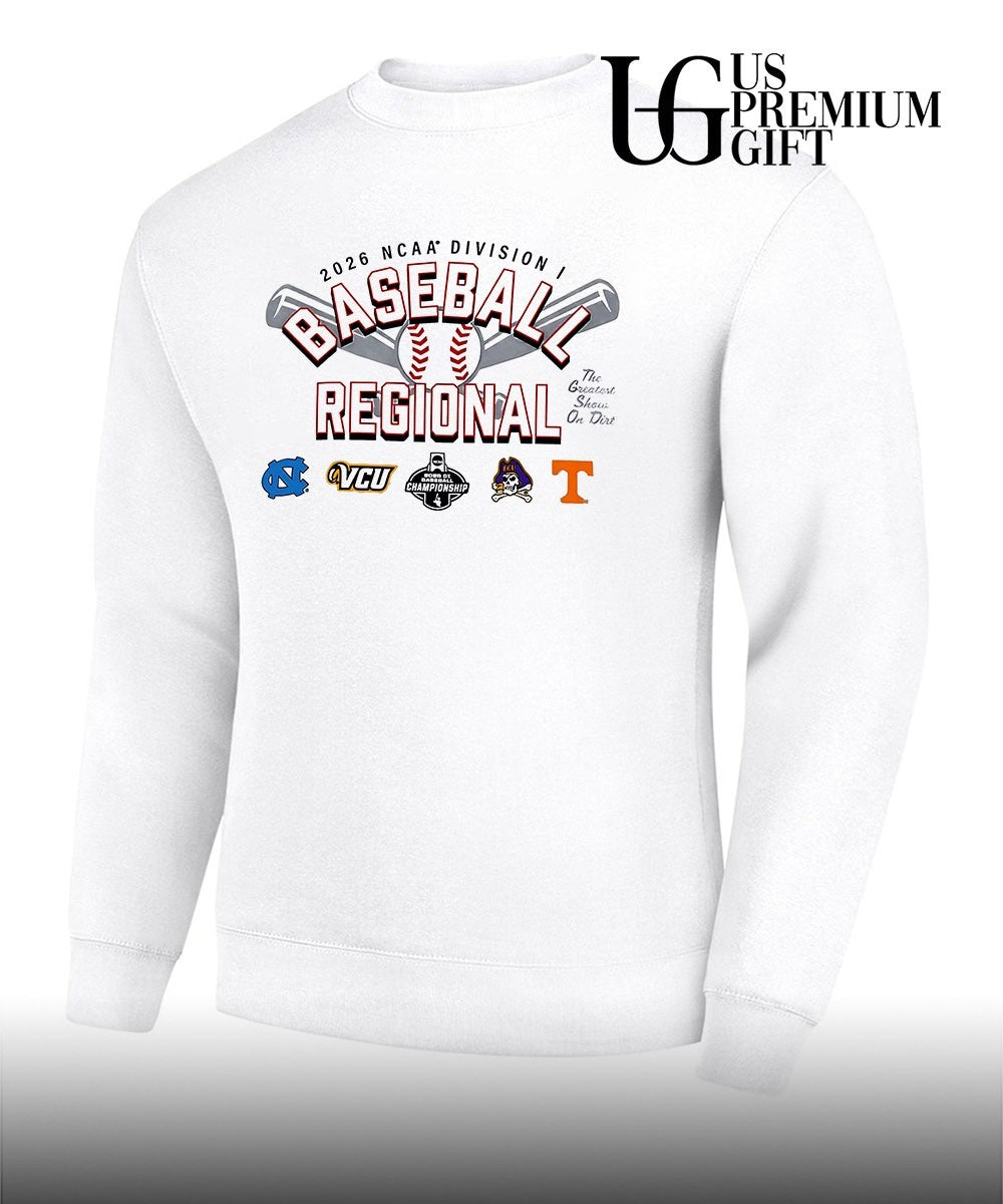 North Carolina Tar Heels and VCU Rams and East Carolina Pirates Tennessee Volunteers 2026 NCAA Division I Baseball Regional Championship shirt