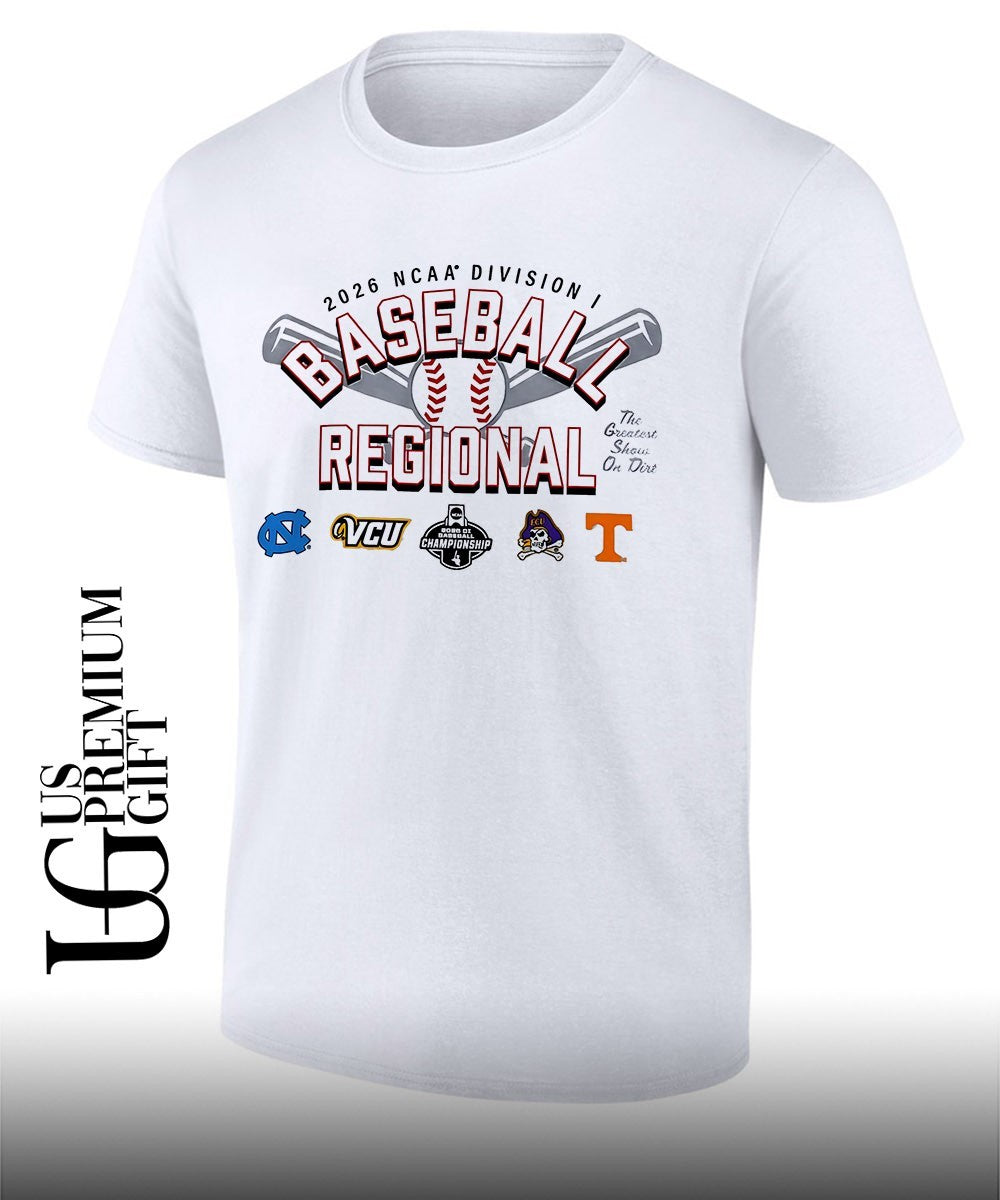 North Carolina Tar Heels and VCU Rams and East Carolina Pirates Tennessee Volunteers 2026 NCAA Division I Baseball Regional Championship shirt