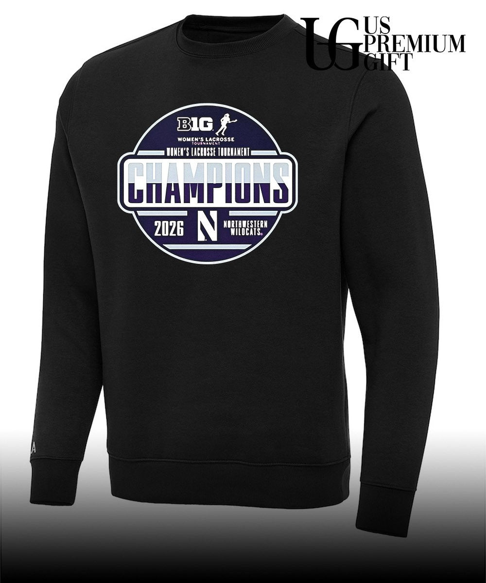 Northwestern Wildcats 2026 Big Ten Women’s Lacrosse Tournament Champions Locker Room shirt