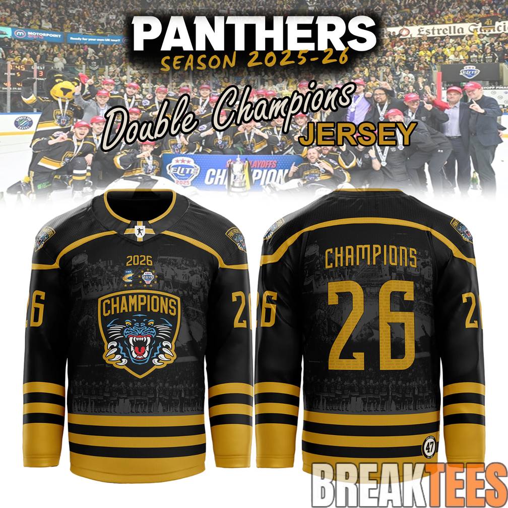 Nottingham Panthers 2026 Double Champions Special Hockey Jersey