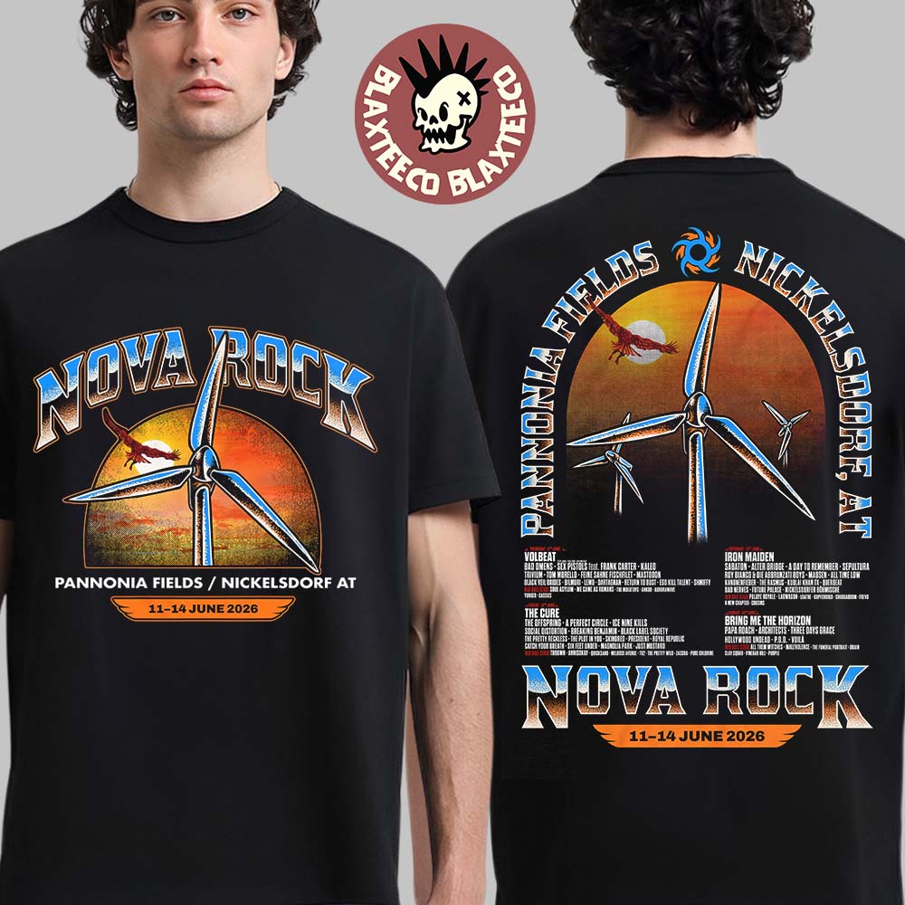 Nova Rock 2026 Festival Merch In Nickelsdorf Austria At Pannonia Fields From 11 To 14 June 2026 Winds Of Rock T-Shirt