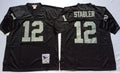 Oakland Raiders #12 Ken Stabler Throwback Style 3