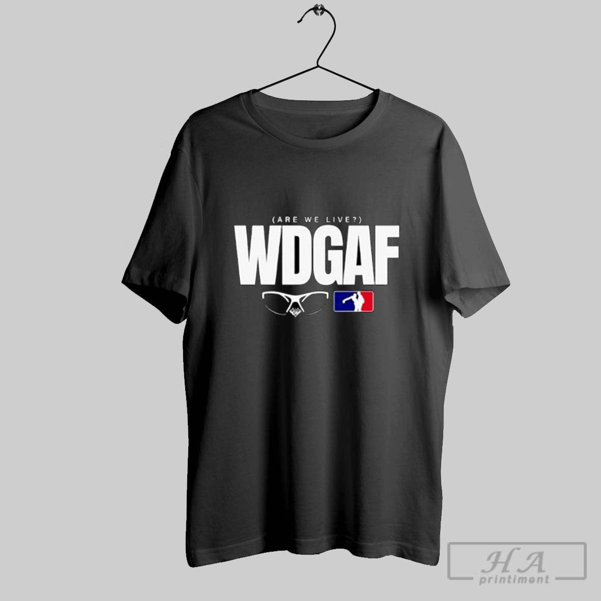 Official Are We Live Wdgaf Sunglasses Golf Logo Parody Posters Black