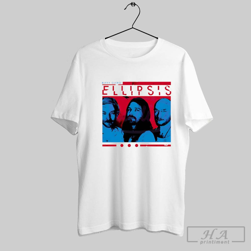 Official Biffy Clyro Ellipsis Album Cover Red Blue Portrait T Shirt