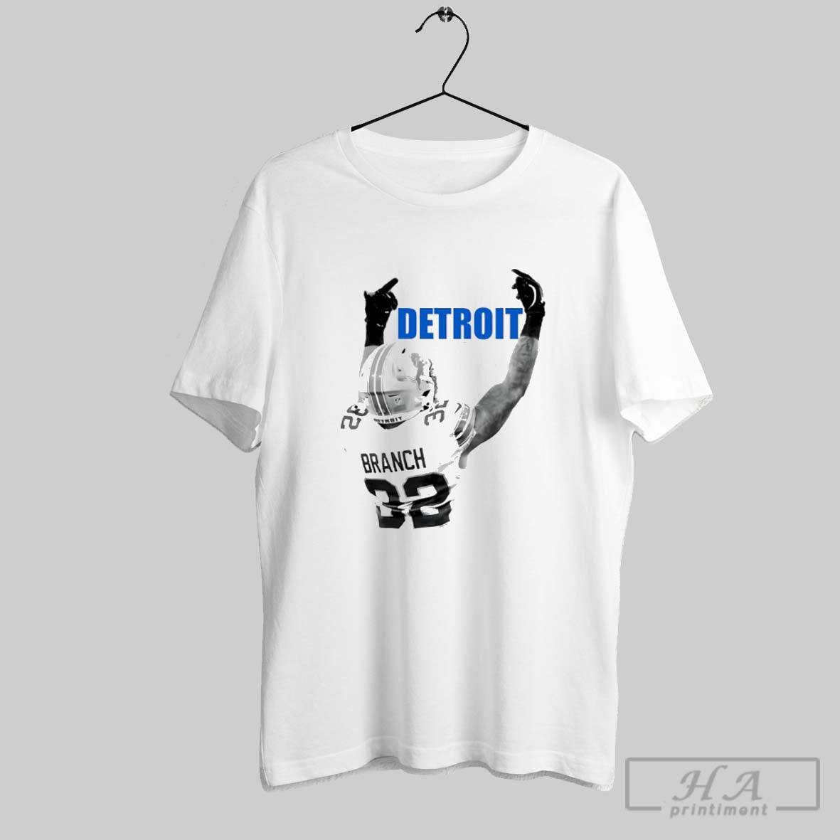 Official Brian Branch 32 Detroit Lions Grit Middle Finger T Shirt
